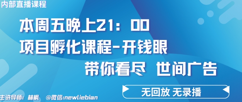\”4.26《项目孵化-开钱眼》内部课：揭秘赚钱底层逻辑\”-小伟资源网