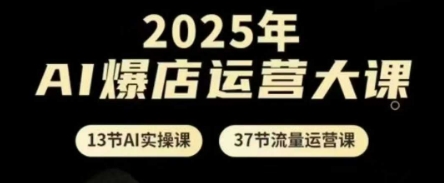 2025年AI爆店实战课：13节AI运营+37节流量变现，50节课打造智能店铺-小伟资源网