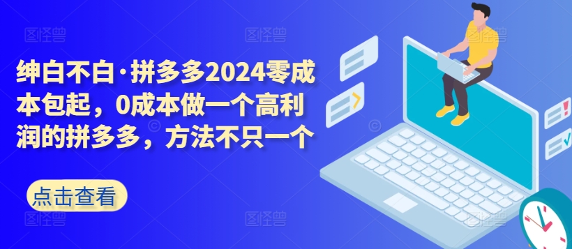 2024拼多多零成本创业指南：多方法打造高利润店铺-小伟资源网