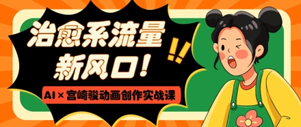 AI+宫崎骏动画实战课：零基础速成治愈系爆款视频-小伟资源网