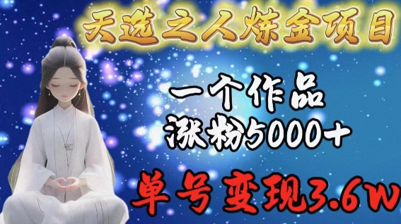\”天选炼金术：单作品吸粉5000+，账号变现3.6w全解析\”-小伟资源网