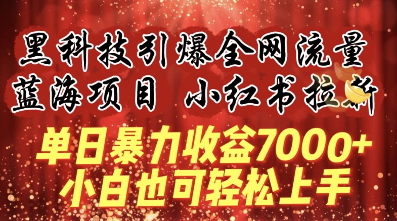 \”小红书黑科技拉新暴利项目：日赚7000+，新手速成指南\”-小伟资源网