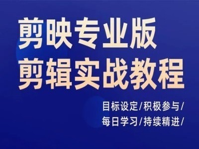 《剪映专业版剪辑实战：从入门到精通的系统学习指南》-小伟资源网