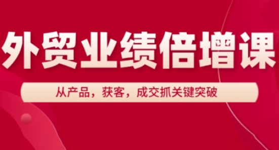 \”外贸业绩倍增秘诀：产品优化+精准获客+高效成交3大关键突破\”-小伟资源网