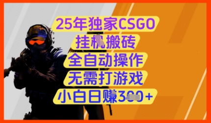 \”CSGO全自动搬砖25年秘技，小白日赚300+【一键挂机攻略】\”-小伟资源网