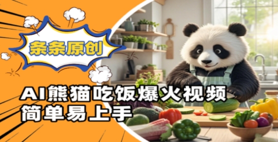 \”萌翻全网！AI熊猫吃饭视频原创教程，轻松上手超吸睛\”-小伟资源网
