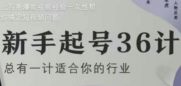 短视频新手速成：4年爆款经验+36计起号攻略-小伟资源网