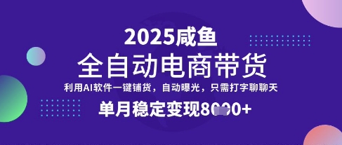 \”闲鱼全自动带货月入8k+秘籍：3年沉淀，1套稳定变现玩法首曝\”-小伟资源网