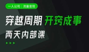 《一人公司致富术：流量变现+富人思维拆解，小老板必学50字攻略》-小伟资源网