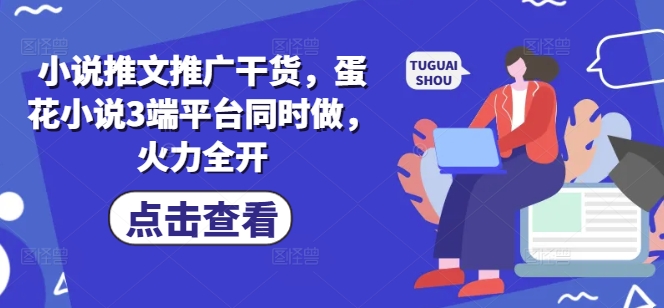 \”蛋花小说3端推广秘籍：火力全开玩转小说推文\”-小伟资源网