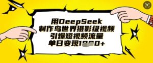 AI打造鸟类大片：DeepSeek助你日赚千元短视频爆款攻略-小伟资源网