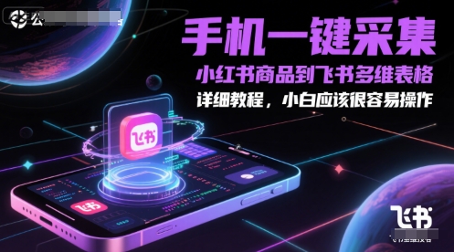 小红书商品一键导入飞书表格，超详细教程轻松上手-小伟资源网
