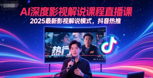 \”2025抖音爆款AI影视解说课：深度解析最新模式，直播教学\”-小伟资源网