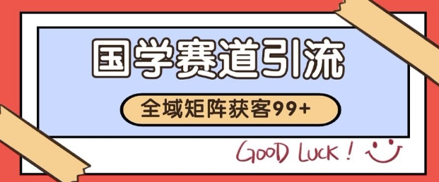 国学赛道爆火！日引200+精准客户的引流秘籍大公开-小伟资源网