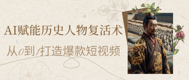 \”AI复活历史人物：7天涨粉10W+，新手月入过万短视频秘籍\”-小伟资源网