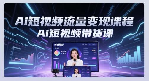 \”AI短视频带货变现实战课：轻松掌握流量赚钱技巧\”-小伟资源网
