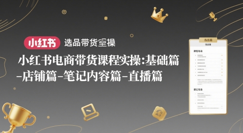 小红书电商带货全攻略：从选品到直播5步实操指南-小伟资源网