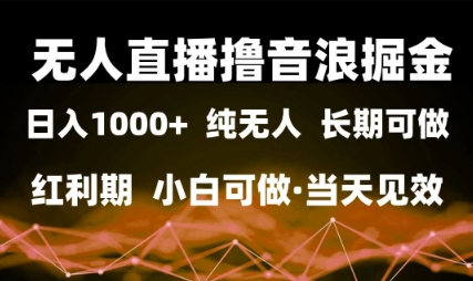 \”无人直播暴利玩法：日赚千元零门槛，小白当天见效【红利揭秘】\”-小伟资源网