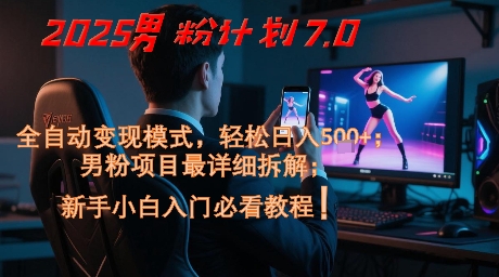 \”2025男粉变现7.0：全自动日赚500+，新手速成指南\”-小伟资源网