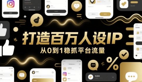 《从0到1打造百万粉丝IP：精准引爆平台流量的核心策略》-小伟资源网