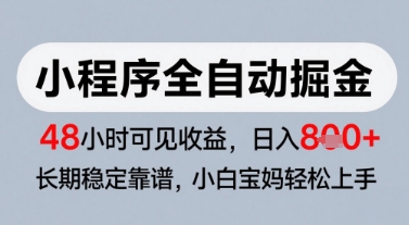 \”零基础微信小程序掘金攻略：日赚800+，全自动稳定收益【揭秘】\”-小伟资源网