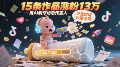 \”AI打造萌娃IP爆火攻略：15条作品吸粉13W，单号月入5万+实操教程\”-小伟资源网