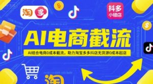 AI电商0成本截流：淘宝抖店无货源起店新玩法-小伟资源网