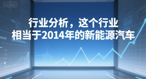 \”付费深度：这个行业堪比2014年新能源车风口\”-小伟资源网