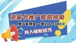 2025年新手日赚千元：零门槛流量卡暴利玩法，轻松日入3单！-小伟资源网