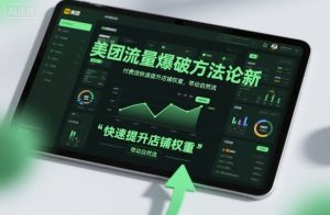 美团店铺流量爆破方法论:付费流量快速提升权重带动自然流量增长策略-小伟资源网