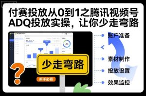 腾讯视频号ADQ投放从零开始实操指南,助你高效避坑-小伟资源网