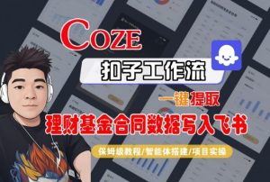百度收录优化版:Coze扣子智能体工作流教程,一键提取理财基金合同数据并写入飞书全流程详解-小伟资源网