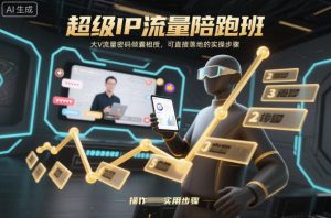 大V流量密码全解析:超级IP陪跑班实操指南,快速提升流量可落地执行-小伟资源网
