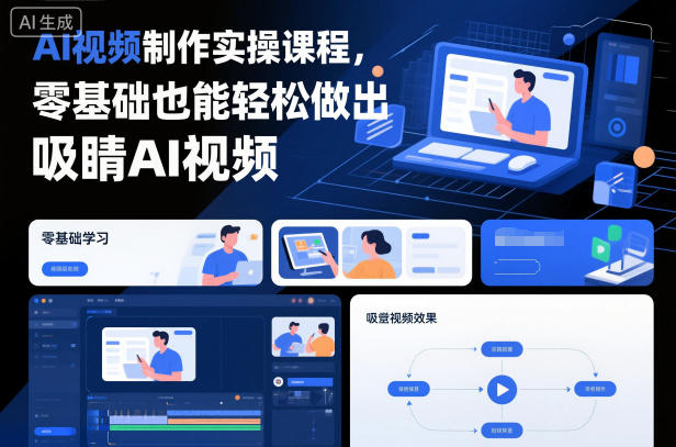 AI视频制作入门教程：零基础快速掌握吸睛视频创作技巧-小伟资源网