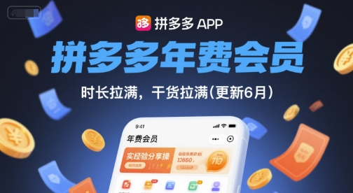 拼多多年费会员真实使用经验分享：2023年11月最新实操干货全解析-小伟资源网