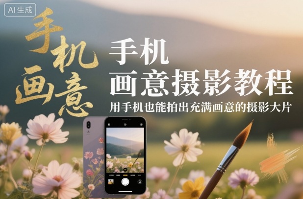 手机画意摄影教程：轻松用手机拍出充满艺术感的摄影大片-小伟资源网