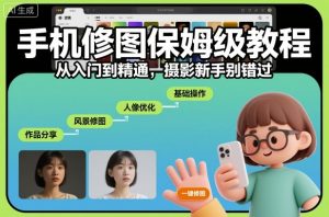手机修图从入门到精通:新手必学的保姆级摄影后期教程-小伟资源网