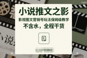 影视图文营销号小说推文实战教程:从入门到精通的全流程干货指南-小伟资源网
