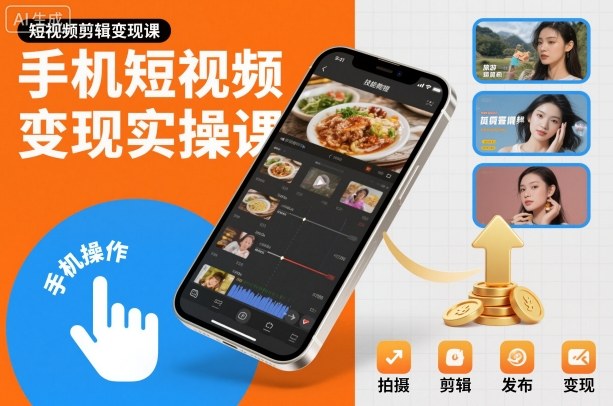 短视频剪辑变现实操课：从入门到盈利的全流程指南-小伟资源网
