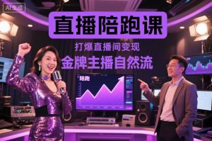 金牌主播自然流直播陪跑课：高变现玩法复制，打爆直播间实战教学-小伟资源网