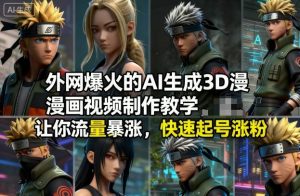AI生成3D漫画视频制作全攻略,快速涨粉引爆流量秘籍-小伟资源网