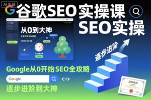 百度SEO从入门到精通实战课,零基础到高手进阶全攻略-小伟资源网