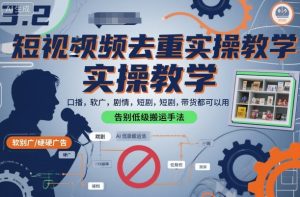 短视频去重实操教学：告别搬运，打造原创内容，适合百度收录-小伟资源网