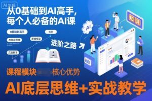 从零基础到AI高手:必备AI课程,掌握底层思维与实战技能-小伟资源网