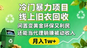 线上旧衣回收新机遇:环保利民,代理创收,全流程精准引流与变现指南-小伟资源网