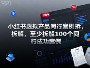 小红书虚拟产品同行案例拆解:100个成功案例深度剖析与运营策略总结-小伟资源网