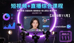 2025年11月短视频直播课程：新规解读、流量算法与推流实战教学-小伟资源网