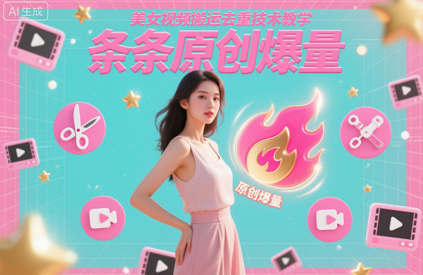 美女视频搬运去重技术教学：原创爆量技巧全解析-小伟资源网