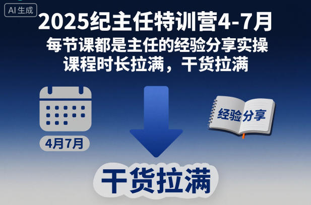 2025纪主任特训营：4-7月每期实操经验分享，全程干货课程时长充足-小伟资源网
