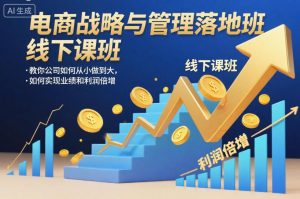 电商战略与管理落地班线下课：业绩利润倍增实战指南，助力企业从小做大-小伟资源网